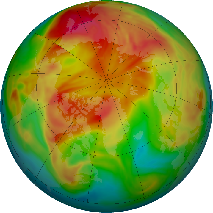 Arctic ozone map for 15 March 2006